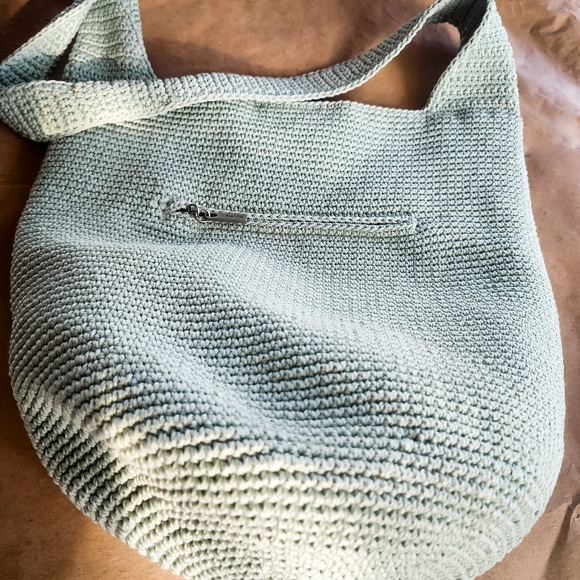 The Sak Mint Green Crochet Tote with Tan Interior - Picture 5 of 7